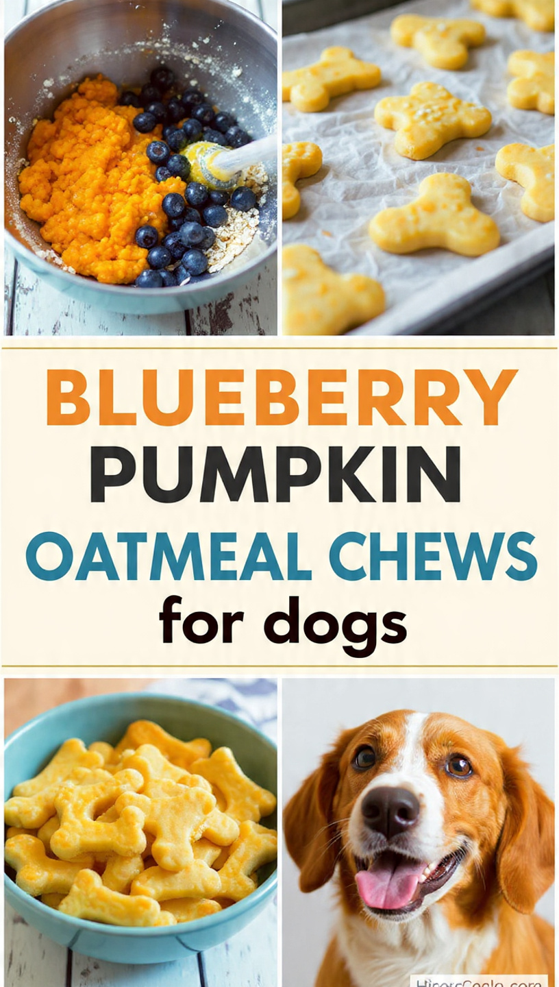 Blueberry, Pumpkin, and Oatmeal Chews for Dogs A Nutritious Homemade Treat