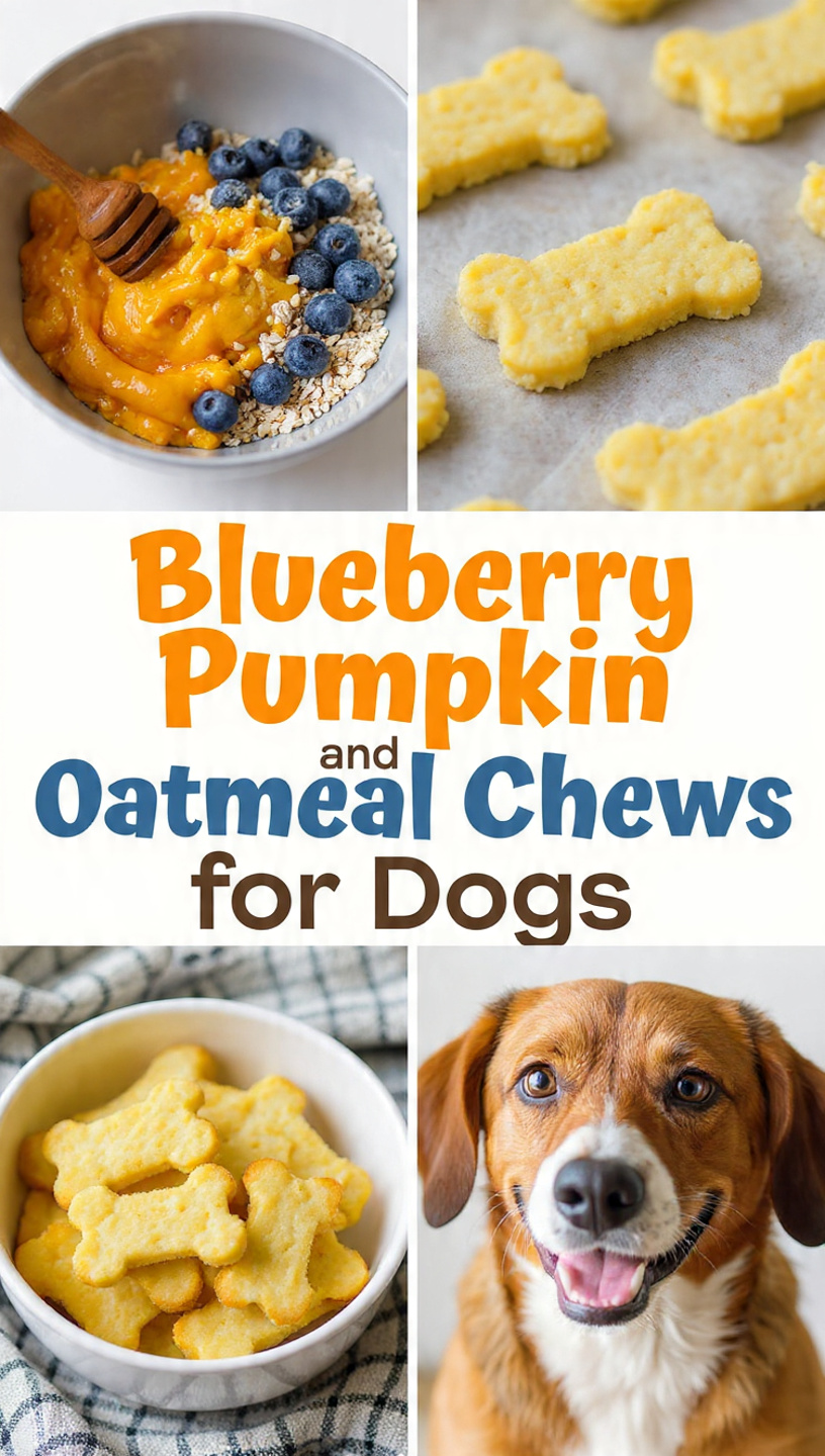 Blueberry, Pumpkin, and Oatmeal Chews for Dogs A Nutritious Homemade Treat