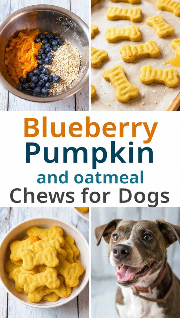 Blueberry, Pumpkin, and Oatmeal Chews for Dogs A Nutritious Homemade Treat