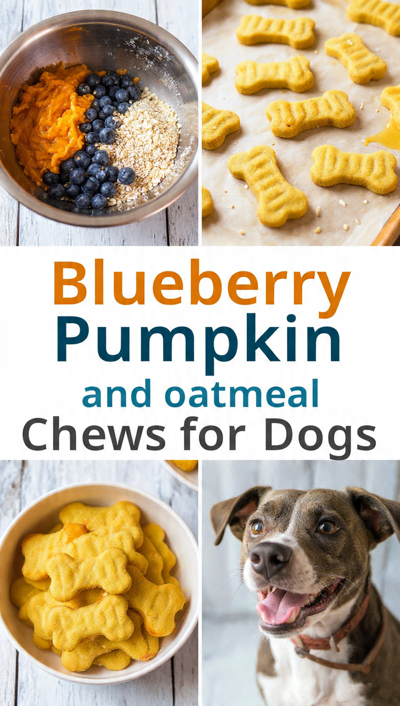 Blueberry, Pumpkin, and Oatmeal Chews for Dogs A Nutritious Homemade Treat