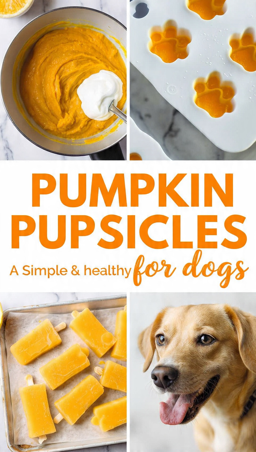 Pumpkin Pupsicles for Dogs A Simple & Healthy Frozen Treat!